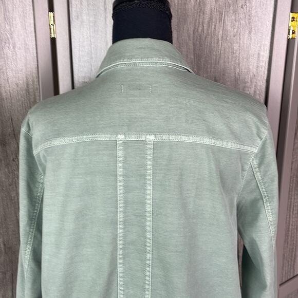 Copied - J. Jill sea foam green button up shacket women’s M - Picture 6 of 12